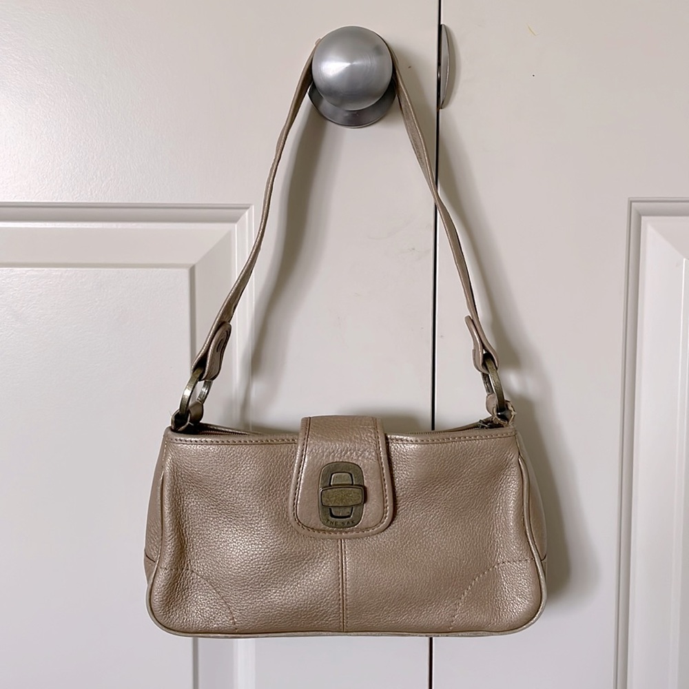 The Sak Metallic Light Gold/Taupe Small Shoulder Bag